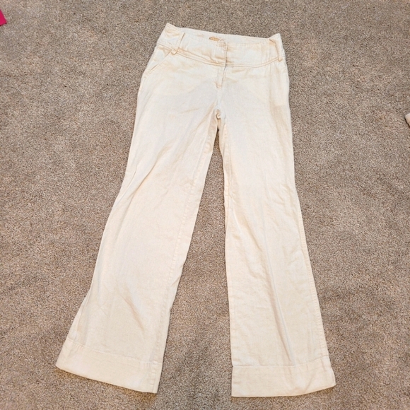 Forever 21 Womens White Linen & Viscose Y2K Pants Size XS - Picture 1 of 6